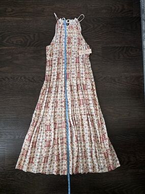 Nanette Lepore Floral Tiered Maxi Dress in Cream and Red